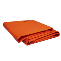 Bâche orange de balisage pour grue