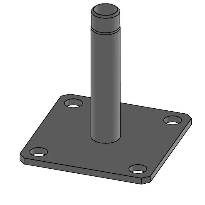 Straight mounting bracket